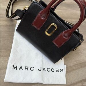 Marc Jacobs Black and Burgundy Crossbody Bag
